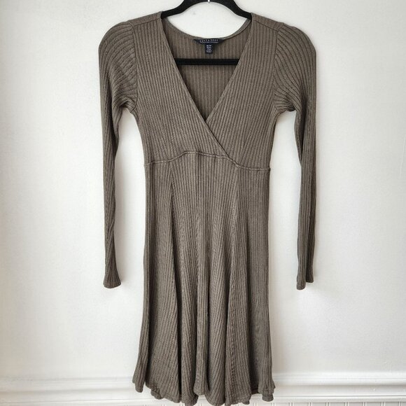 American Eagle Soft & Sexy Stretch Knit Hunter Green Viscose Dress XS - Picture 1 of 6